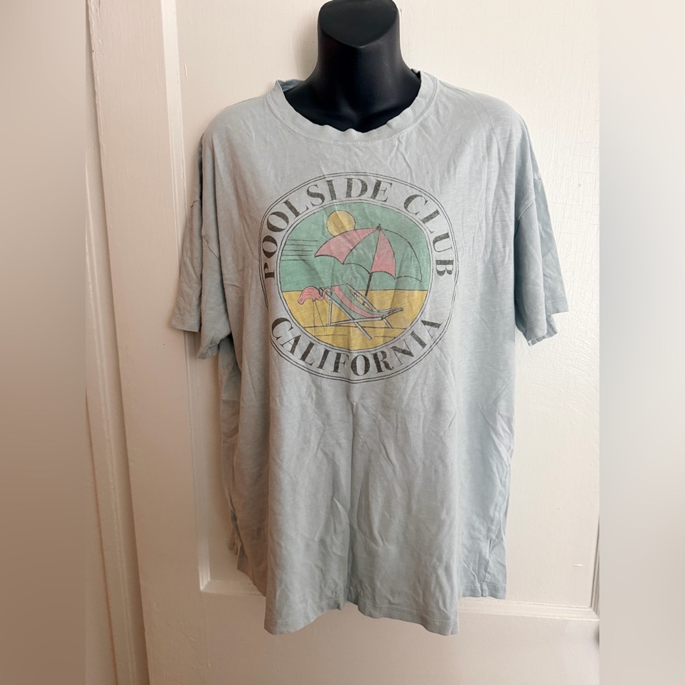 American Eagle Outfitters Light Blue Graphic Tee - Picture 2 of 6